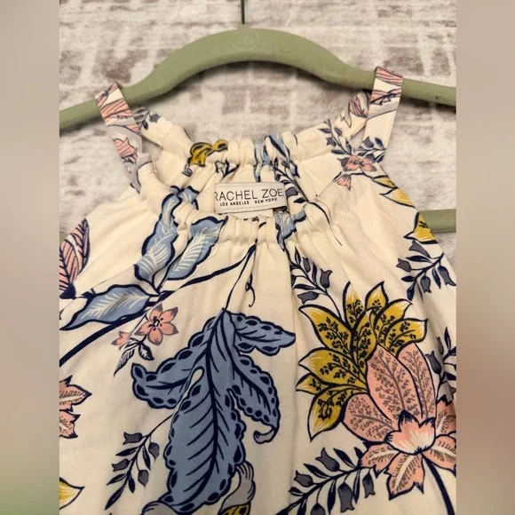 Rachel Zoe Floral Maxi Dress XS Boho Tiered Halter Dress Spring Summer - Picture 9 of 12